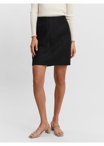 V&eacute;ro Moda Minirock VERO MODA "VMFORTUNEALLISON HW SHORT SKIRT GA NOOS", Damen, Gr. S (36), schwarz, Web, Obermaterial: 100% Polyester, unifarben, sehr figurbetont kurz, R&ouml;cke Minirock