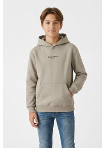 Kapuzensweatshirt name it "NKMBRODY LS NREG SWEAT WH BRU NOOS", Jungen, Gr. 122 (128), beige (pure cashmere), Sweatware, Obermaterial: 70% Baumwolle, 30% Polyester, unifarben, normal normal, Rundhals, Rippb&uuml;ndchen, Sweatshirts Kapuzensweatshirt, mit kleinem Logoprint