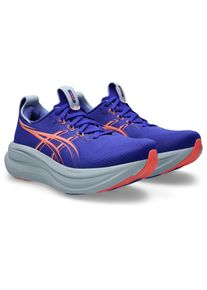 Laufschuh asics "GEL-NIMBUS 28", Damen, Gr. 39, cobalt burst, sun coral, Synthetik, Schuhe Laufschuh, f&uuml;r Erwachsene, mit leicht profiliertem Laufsohlenprofil