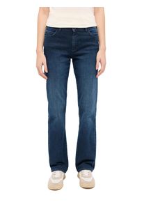 Straight-Jeans Mustang "Damen Style Crosby Relaxed Straight", Damen, Gr. 44, L&auml;nge 30, blau (840 dunkelblau), Denim/Jeans, 99% Baumwolle, 1% Elasthan, unifarben, straight fit, Jeans Straight-Jeans