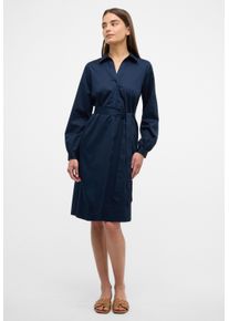 Blusenkleid Eterna "LOOSE FIT", Damen, Gr. 50, Normalgr&ouml;&szlig;en, blau (navy), 95% Baumwolle, 5% Elasthan, Kleider Blusenkleid