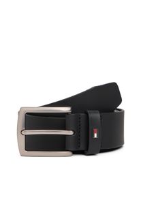 Lederg&uuml;rtel Tommy Hilfiger "DENTON 4.0 cm breit", Damen, Gr. 100, schwarz, Rindsleder, G&uuml;rtel Lederg&uuml;rtel, Breite 4cm, in einer Geschenkbox