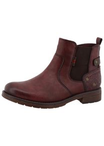 Winterboots Mustang Shoes "Elfi", Damen, Gr. 36, bordeaux, Lederimitat, Textil, used, Schuhe Winterboots, Winterboots mit Stretcheinsatz