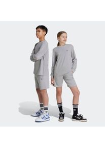 Shorts adidas originals "SHORTS", Damen, Gr. 134, N-Gr, grau (medium grau heather,), Obermaterial: 70% Baumwolle, 30% Polyester, Hosen Shorts