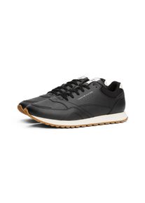 Sneaker Tommy Hilfiger "NEW RUNNER EVA LTH ESS", Herren, Gr. 44, schwarz, Leder, Lederimitat, Schuhe Sneaker, Freizeitschuh, Halbschuh, Schn&uuml;rer mit sportiver Lochung