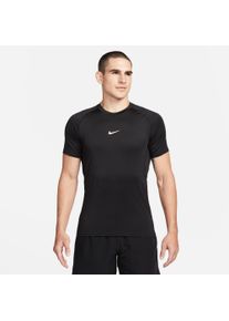 Trainingsshirt Nike "PRO DRI-FIT MENS SLIM SHORT-SLEEVE", Herren, Gr. S, schwarz-wei&szlig; (schwarz, wei&szlig;), Obermaterial: 90% Polyester, 10% Elasthan, Shirts Trainingsshirt, schlanke Passform, Kurzarm, f&uuml;r sportliche Aktivit&auml;ten