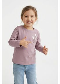Langarmshirt name it "NMFVELDA LS NREG TOP", M&auml;dchen, Gr. 110, dawn pink print:ballons, Jersey, Obermaterial: 100% Baumwolle, bedruckt, normal, Rundhals, Shirts Langarmshirt