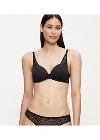 B&uuml;gel-BH Triumph "Amourette Spotlight WHP X", Damen, Gr. 85, Cup B, schwarz, Microtouch, Obermaterial: 49% Polyamid, 34% Polyester, 17% Elasthan, unifarben, BHs B&uuml;gel-BH, florales Spitzen-Design, leichte Polsterung, formende B&uuml;gel