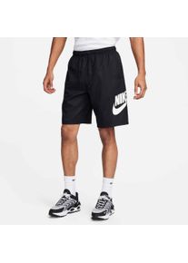 Shorts Nike Sportswear "M NK CLUB SHORT WVN", Herren, Gr. L, N-Gr, schwarz, wei&szlig;, Obermaterial: 100% Polyester, Hosen Shorts, aus Twill-Mischgewebe, elastischer Bund mit Kordelzug