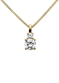 Kettenanh&auml;nger Firetti "Schmuck Geschenk Gold 333 Halsschmuck Anh&auml;nger f&uuml;r Halskette", gold (gelbgoldfarben, kristallwei&szlig;, kristallwei&szlig;), Schmuckanh&auml;nger, Damen, Gelbgold 333, 0,55 g, Kettenanh&auml;nger, mit Zirkonia (synth.)