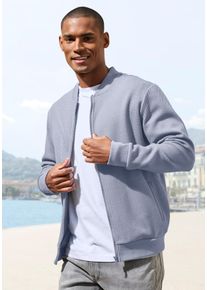 Sweatjacke John Devin "aus Struktur-Qualit&auml;t", Herren, Gr. S (44/46), grau, Obermaterial: 83% Baumwolle, 16% Polyester, 1% Elasthan, unifarben, regular fit, Rundhals, Rippb&uuml;ndchen, Sweatjacken Sweatjacke, aus Struktur-Qualit&auml;t, Topseller