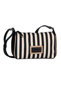 Umh&auml;ngetasche Tom Tailor "Malie", Damen, Gr. B/H/T: 26,5cm x 16cm x 8,5cm, schwarz, Materialmix, Taschen Umh&auml;ngetasche, frische Blockstreifen in attraktiven Farben mit besonderem Logo