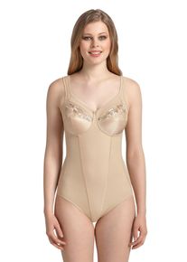 Corsage ANITA SINCE 1886 "Safina", Damen, Gr. 80, Cup D, beige (sand), Gewirkt, Obermaterial: 60% Polyamid, 15% Elasthan, 10% Baumwolle, 10% Polyester, 5% Viskose, unifarben, Korsagen Corsage, Stickereien, Entlastungstr&auml;ger, formender Bauchbereich, feminin
