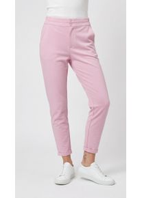 Stoffhose Freequent "FQNANNI-ANKLE-PA", Herren, Gr. M, N-Gr, lila (lila sachet), Web, Obermaterial: 73% Polyester, 24% Viskose, 3% Elasthan, unifarben, bequem 7/8-L&auml;nge, Hosen Stoffhose, Sommerhose - kn&ouml;chell&auml;nge und mit 2-Knopf-Verschluss