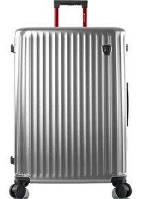 Hartschalen-Trolley Heys "Smart Luggage, in verschiedenen Farben und Gr&ouml;&szlig;en", Damen, Gr. B/H/T: 52cm x 76cm x 30cm 109 l, silber, Polycarbonat, Koffer Hartschalen-Trolley, Heys Handgep&auml;ck Smart Gep&auml;ck mit App-Funktion