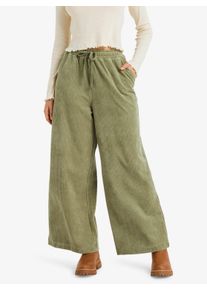 Strandhose Roxy "LEKEITIO PANT KNIT", Damen, Gr. L (40), N-Gr, oil gr&uuml;n, Obermaterial: 68% Baumwolle, 30% Polyester, 2% Elasthan, Hosen Strandhose