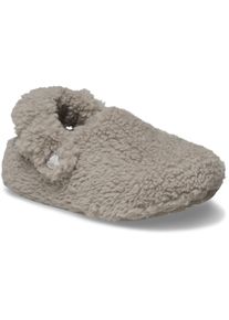 Hausschuh Crocs "Toddler Classic Cozzzy Slipper", M&auml;dchen, Gr. 23, braun, Croslite&trade;, Textil, Schuhe Hausschuh, Pantoffel, Clog mit Riemen
