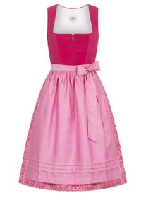 N&uuml;bler Dirndl N&Uuml;BLER "Dirndl Midi Karla", Damen, Gr. 30, EURO, rosa, Obermaterial: 90% Polyamid PA. 10% Viskose CV., Kleider Dirndl