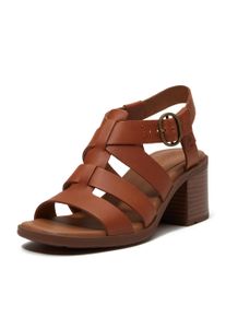 Sandale Timberland "BELLEVAUX FISHERMAN SANDAL", Damen, Gr. 41,5, md brn f grain, Leder, Schuhe Sandale, aus Timberland Premium Leder
