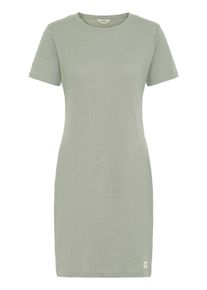 Midikleid oxmo "Midikleid OXPimatta", Damen, Gr. S, N-Gr, gr&uuml;n (seagrass), Obermaterial: 57% Baumwolle CO. 43% Polyester PES., Kleider Midikleid