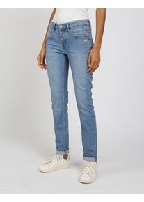 Skinny-fit-Jeans Gang "94MEDINA", Damen, Gr. 32, N-Gr, light titan wash, Denim/Jeans, Obermaterial: 98% Baumwolle, 2% Elasthan, skinny fit lang, Jeans Skinny-fit-Jeans, mit stylischer halb offener Knopfleiste
