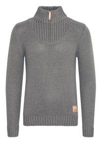 !Solid Troyer SOLID "Troyer SDPetro", Herren, Gr. XL, grau (grau mel), Obermaterial: 50% Baumwolle CO. 50% Polyacryl PAN., Pullover Troyer