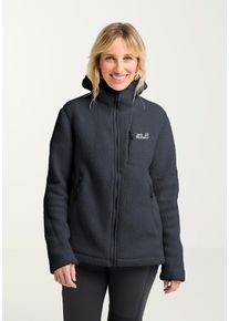 Fleecejacke Jack Wolfskin "CRADLE MOUNTAIN PILE FZ W", Damen, Gr. M (38/40), phantom, Obermaterial: 100% Polyester. Futter: 100% Polyester, Jacken Fleecejacke