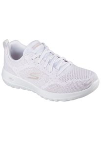 Sneaker Skechers "GO WALK JOY-VIOLET", Damen, Gr. 43, rosa (wei&szlig;, ros&eacute;goldfarben), Textil, meliert, Schuhe Sneaker, Trainingsschuh, Schn&uuml;rschuh mit Goga Mat Technologie