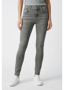 Skinny-fit-Jeans Pepe Jeans "SKINNY JEANS MW", Damen, Gr. 31, L&auml;nge 30, grau mid, Denim/Jeans, Obermaterial: 84% Baumwolle, 15% Polyester, 1% Elasthan, skinny fit lang, Jeans Skinny-fit-Jeans, in verschiedenen Waschungen