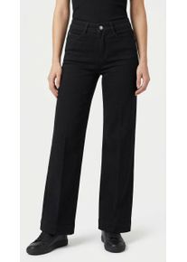 Weite Jeans MAC "DREAM WIDE", Damen, Gr. 40, L&auml;nge 32, schwarz, schwarz, Denim/Jeans, Obermaterial: 75% Baumwolle, 12% Modal, 9% Polyester, 4% Elasthan, figurumspielend kn&ouml;chellang, Jeans Weite Jeans, mit weitem Bein-Stretch, Topseller