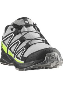 Wanderschuh Salomon "SPEEDCROSS WP J", Damen, Gr. 32, gr&uuml;n (alloy, schwarz, gr&uuml;n gecko), Synthetik, Textil, Schuhe Wanderschuh, wasserdicht