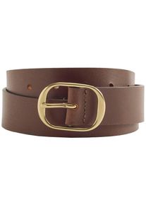 Levi's Lederg&uuml;rtel LEVI'S, Damen, Gr. 85, leather braun, Web, B&uuml;ffelleder, unifarben, G&uuml;rtel Lederg&uuml;rtel, mit Logopr&auml;gung