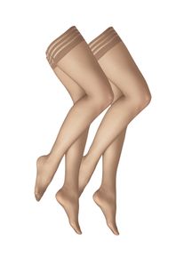 Halterlose Feinstr&uuml;mpfe Camano, Damen, Gr. L/XL, alabaster, Materialmix, elastisch, Socken Halterlose Feinstr&uuml;mpfe, seidig, matter Effekt, druckfreier Bund, Topseller