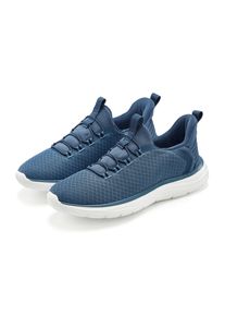 Sneaker John Devin "Halbschuhe, Freizeitschuhe, Turnschuh, Slip-On-Sneaker", Herren, Gr. 40, blau, Obermaterial: 80% Textilmaterial, 20% Lederimitat. Decksohle: 100% Textilmaterial. Futter: 100% Textilmaterial. Laufsohle: 100% Synthetik, unifarben, Schuhe Sneaker, mit elastischen B&auml;ndern f&uuml;r schnelles Reinschl&uuml;pfen, Unisex VEGAN