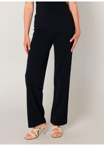 Treggings Base Level "Yarah", Damen, Gr. 46, L&auml;nge 32, blau (dunkelblau), Web, Obermaterial: 97% Polyester, 3% Elasthan, unifarben, loose fit lang, Hosen Treggings, mit elastischem Bund