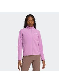 Fleecejacke adidas terrex "W MT ESS FZ FL", Damen, Gr. M, prepur, Obermaterial: 100% Polyester, normal, Jacken Fleecejacke