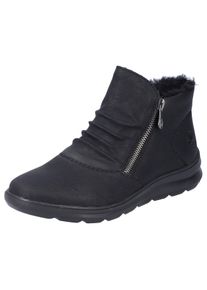 Winterboots Rieker, Damen, Gr. 39, schwarz, Lederimitat, unifarben, Schuhe Winterboots, Stiefelette, Warmfutter, Boots mit herausnehmbarer Textilsohle