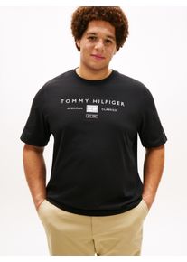 Tommy Hilfiger Big & Tall T-Shirt "BT-BRAND LOVE MONO STACK", Damen, Gr. 3XL, schwarz, Single Jersey, Obermaterial: 100% Baumwolle, TOMMY HILFIGER BIG & TALL, regular fit normal, Rundhals, Shirts T-Shirt, Gro&szlig;e Gr&ouml;&szlig;en, aus Jersey mit Logo, normale Passform