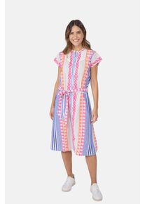 LIEBLINGSST&Uuml;CK Sommerkleid LIEBLINGSST&Uuml;CK, Damen, Gr. 44, N-Gr, bunt (mehrfarbig), Obermaterial: 100% Baumwolle, bestickt, gemustert, mehrfarbig, figurumspielend kniebedeckend, Kleider Sommerkleid, mit allover Stickereien