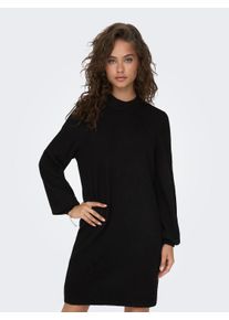 Jacqueline de Yong Strickkleid JDY "JDYRUE LIFE L/S HIGH NECK DRESS KNT NOOS", Damen, Gr. S, N-Gr, schwarz, Feinstrick, Obermaterial: 51% Polyester, 46% Polyacryl, 3% Elasthan, unifarben, loose fit, Kleider Strickkleid
