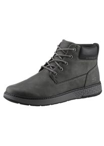 Schn&uuml;rboots Skechers "GARLAN", Herren, Gr. 45, grau (dunkelgrau), Lederimitat, Schuhe Schn&uuml;rboots, Schn&uuml;rstiefel, Boots mit d&auml;mpfender Sohlentechnologie