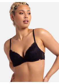 B&uuml;gel-BH Dorina "ORIGINS", Damen, Gr. 90, Cup D, schwarz, Spitze, Obermaterial: 64% Polyamid, 28% Polyester, 8% Elasthan, BHs B&uuml;gel-BH, mit Spitze