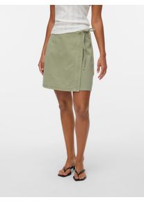 V&eacute;ro Moda Jeansrock VERO MODA "VMLIZA MR SHORT DENIM WRAP SKIRT GA NOOS", Damen, Gr. S, laurel wreath detail:washed, Denim/Jeans, Obermaterial: 80% Baumwolle, 20% Polyester, unifarben, kurz, R&ouml;cke Jeansrock, Baumwollmischung