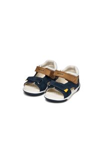 Lauflernschuh Geox "B SANDAL ZAPITO BOY", Jungen, Gr. 25, blau (navy), Leder, Synthetik, Schuhe Lauflernschuh, Babyschuh, Sandale, Trekking Schuh mit Klettverschluss