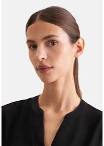 Klassische Bluse Seidensticker "Schwarze Rose", Damen, Gr. 4XL (48), schwarz, 100% Polyester, unifarben, regular fit, ohne Ausschnitt, Blusen Klassische Bluse, Tunika Uni