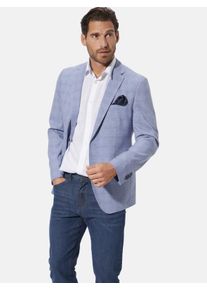 Jerseysakko Babista "Sakko VARDOR", Herren, Gr. 56, blau (blau kariert), Obermaterial: 93% Polyester PES. 5% Viskose CV. 2% Elasthan EL., Sakkos Jerseysakko