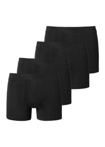 Boxershorts Schiesser "Boxershort 4er Pack", Jungen, Gr. 152, schwarz, Obermaterial: 95% Baumwolle CO. 5% Elasthan EL., Unterhosen Boxershorts