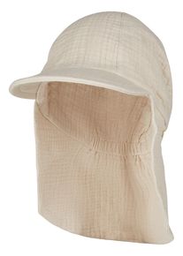 Schirmm&uuml;tze Sterntaler "Schirmm&uuml;tze mit Nackenschutz Musselin", Kinder, Gr. 51, beige, Obermaterial: 100% Baumwolle CO(Bio)., M&uuml;tzen Schirmm&uuml;tze