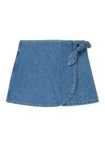 Skort s.Oliver JUNIOR, M&auml;dchen, Gr. 140, mid blau, Denim/Jeans, Obermaterial: 100% Baumwolle, unifarben, regular fit normal, R&ouml;cke Skort, mit elastischem Bund