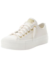 Sneaker Converse "CHUCK TAYLOR ALL STAR LIFT PLATFORM GOLD", Damen, Gr. 38, gold (egret, egret, gold), Synthetik, Schuhe Sneaker